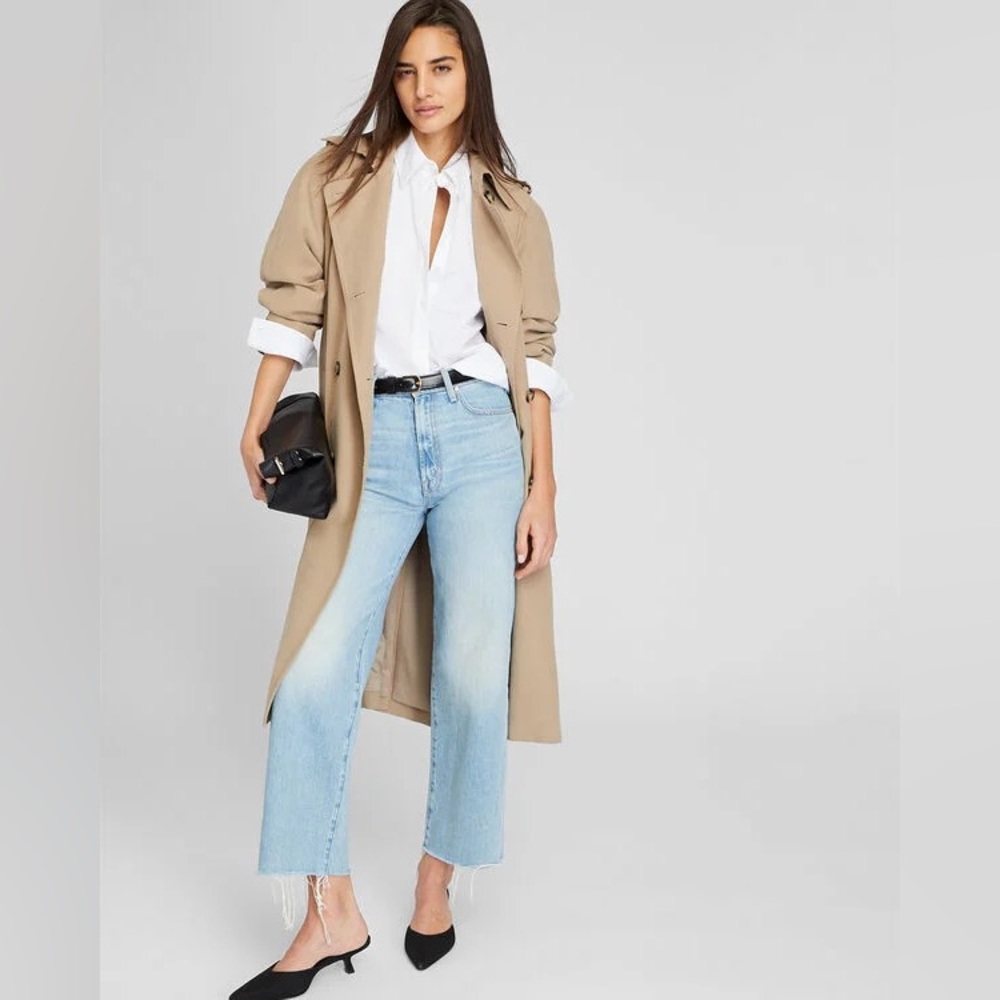 Mother Denim The Rambler High Waisted Fray Hem Ankle Jean color: chill pill